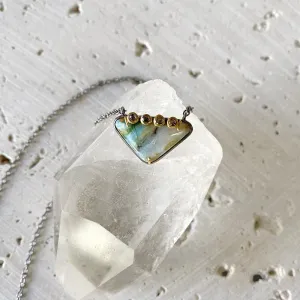 Peruvian Opal Diamond Overlay Necklace