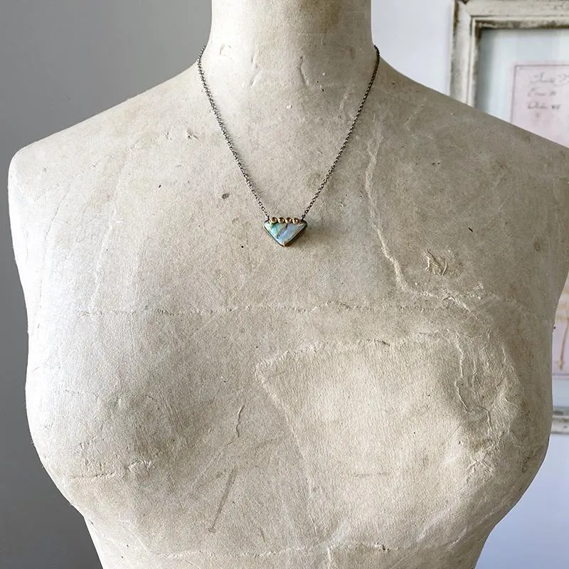 Peruvian Opal Diamond Overlay Necklace