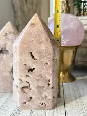 Pink Amethyst Druzy Tower
