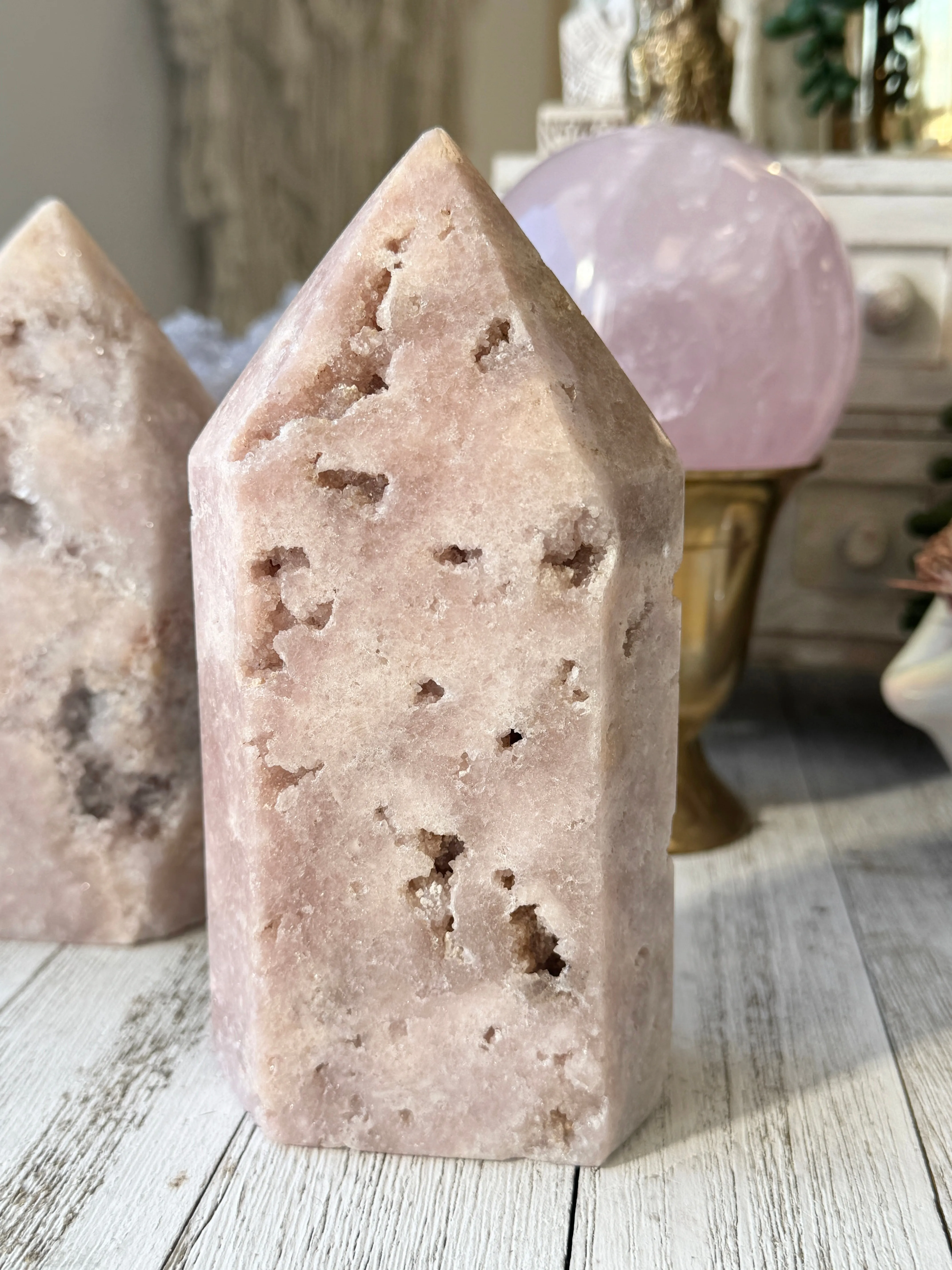 Pink Amethyst Druzy Tower