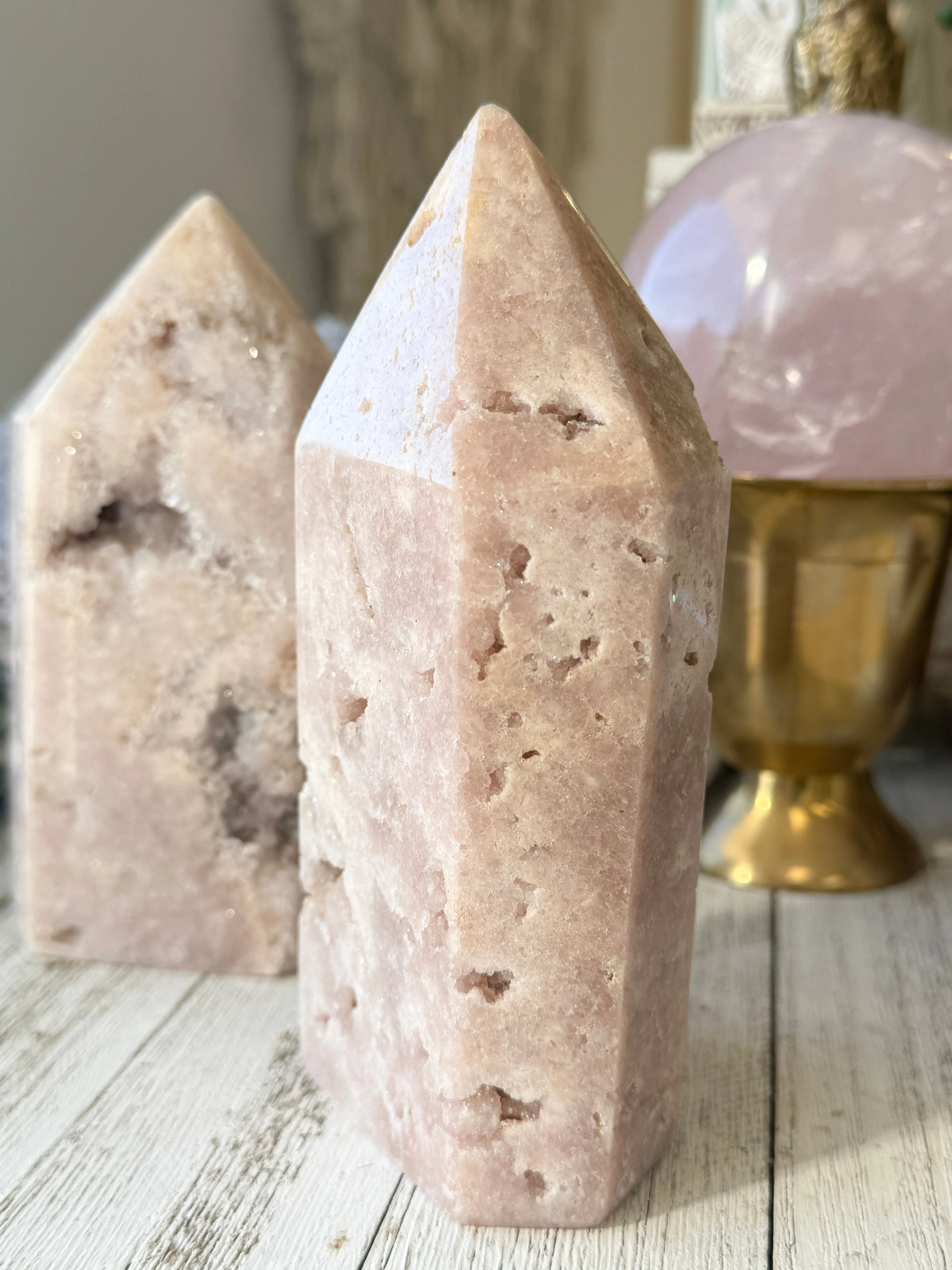 Pink Amethyst Druzy Tower
