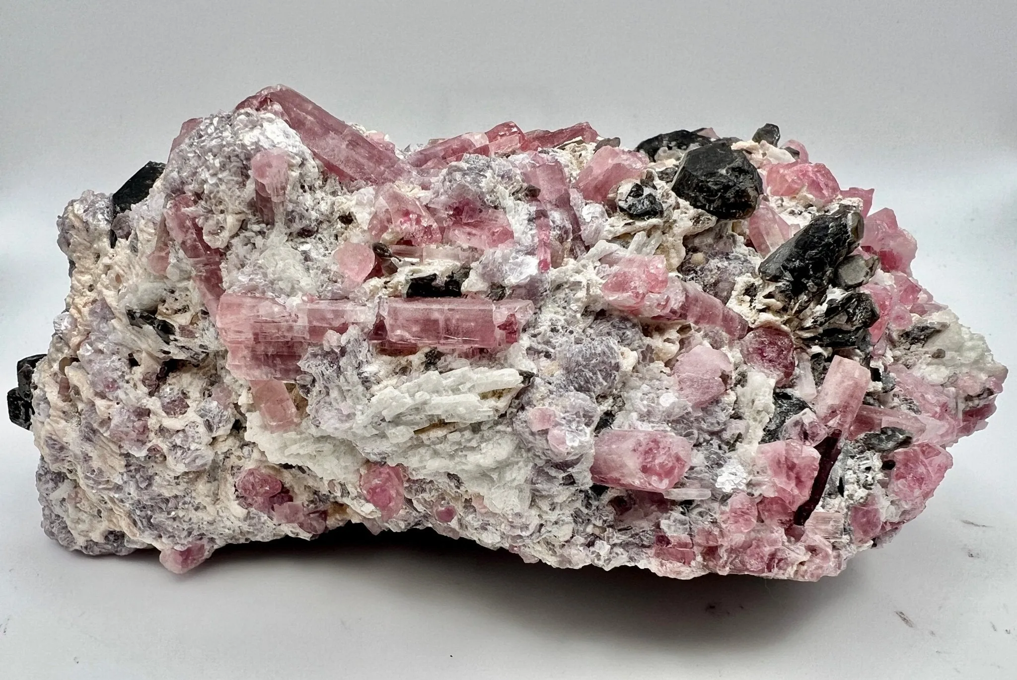 Pink & Black Tourmaline, with Lepidolite in Matrix