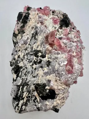 Pink & Black Tourmaline, with Lepidolite in Matrix