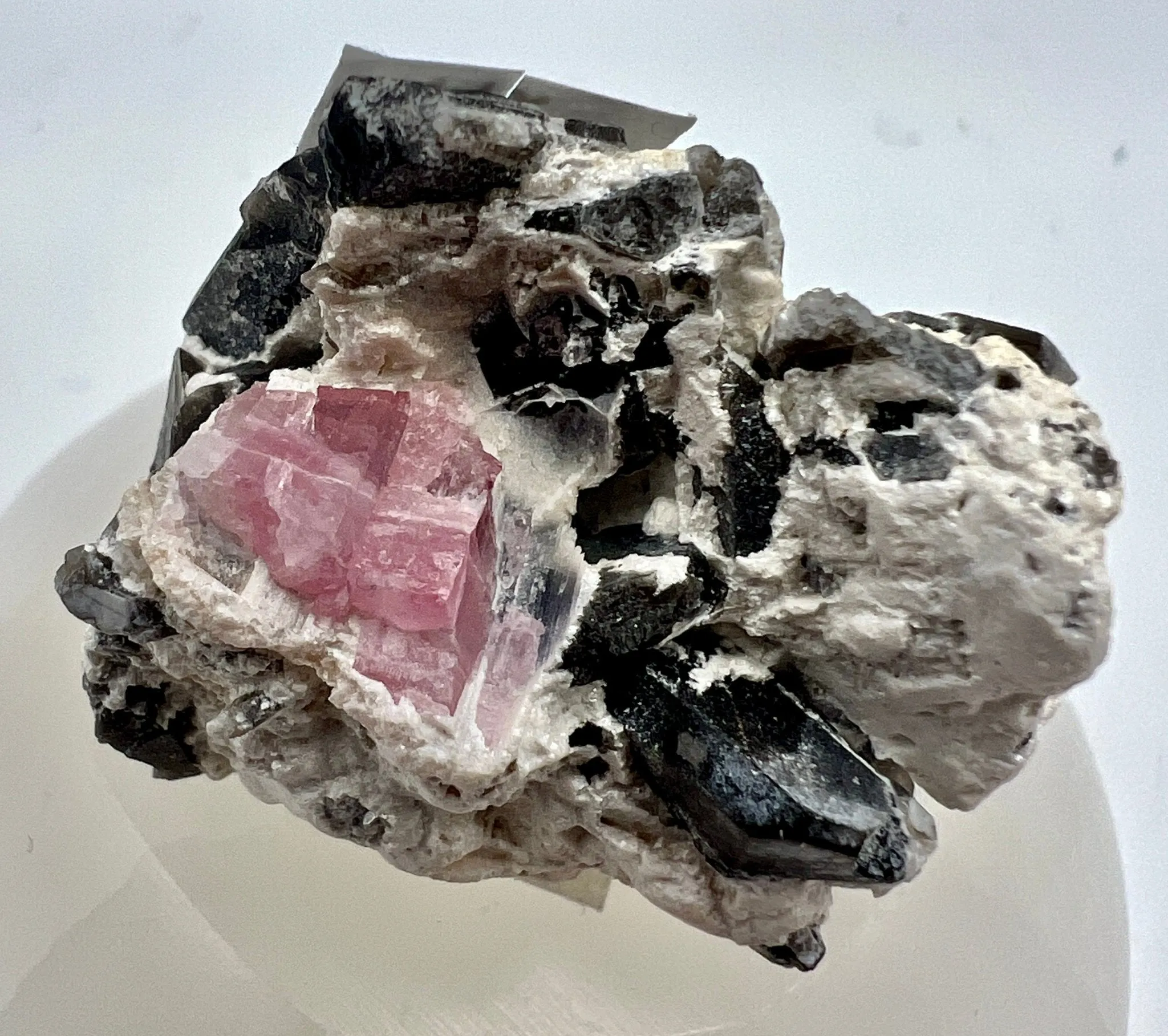 Pink & Black Tourmaline, with Lepidolite in Matrix