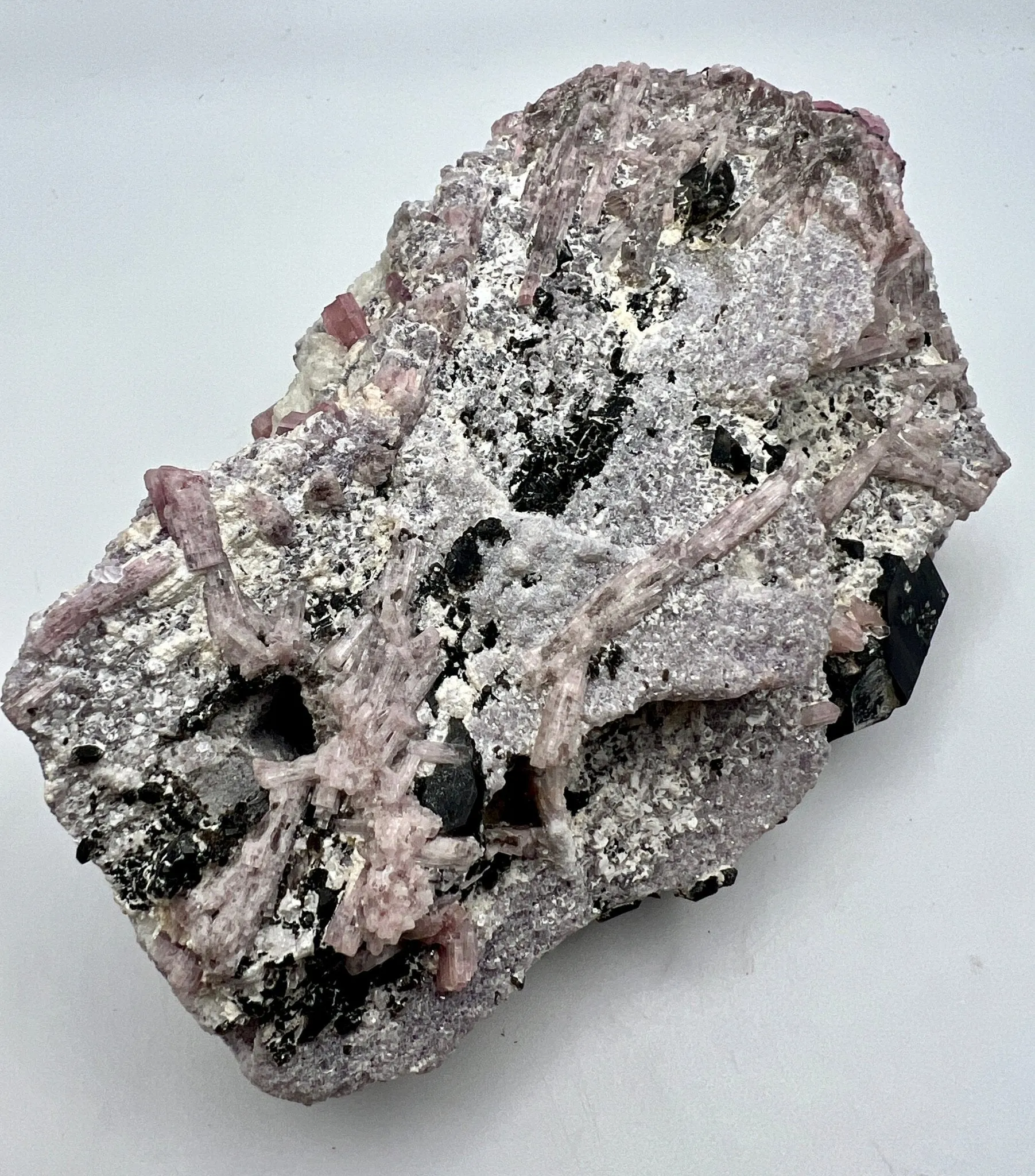 Pink & Black Tourmaline, with Lepidolite in Matrix