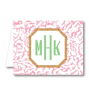 Pink Carnation Folded Notecard