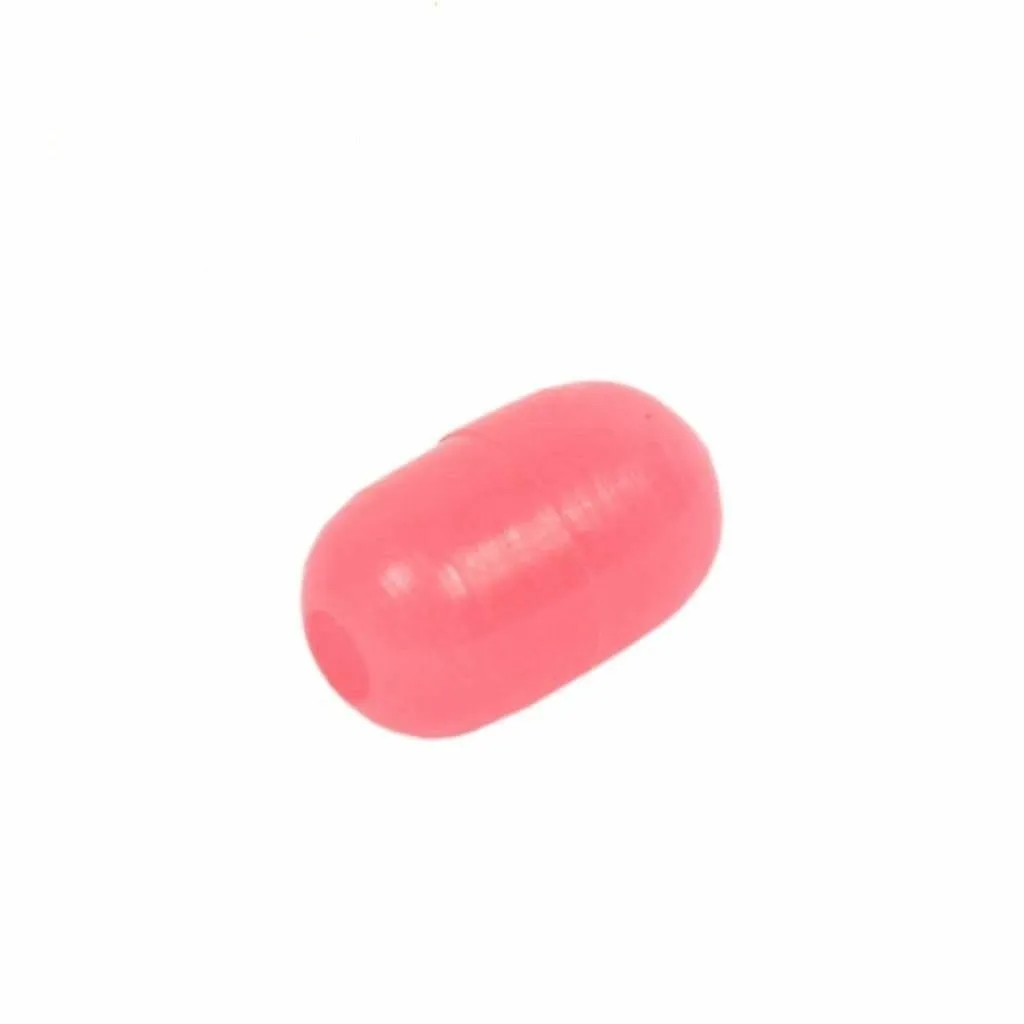 Pink Oval Luminous Beads 12mm