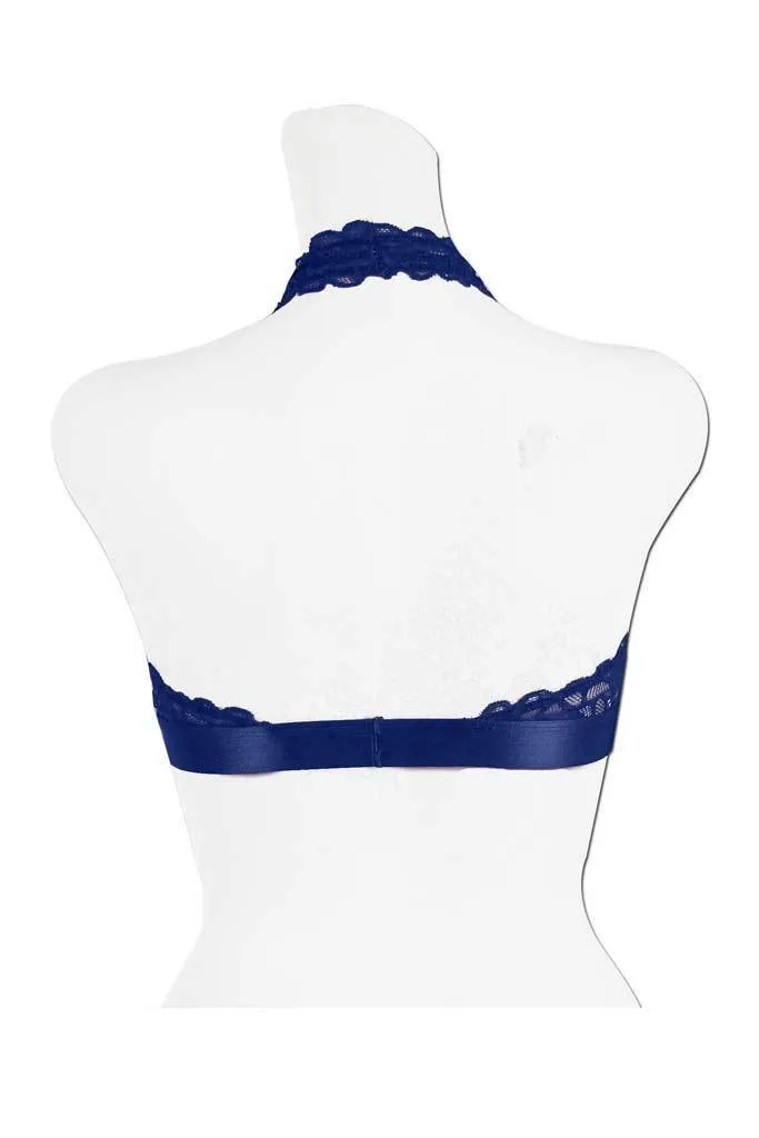 Plus Size Floral Lace Overlay Bralette [Final Sale Item]