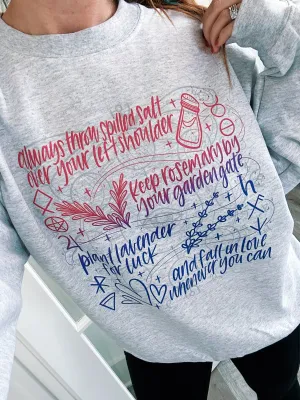 Practical Magic Ombre © Unisex Crewneck Sweatshirt (Ash Grey)