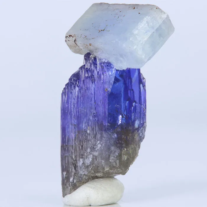 Prehnite on a Natural Tanzanite Crystal Specimen | 22.30ct