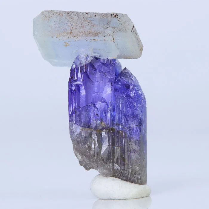 Prehnite on a Natural Tanzanite Crystal Specimen | 22.30ct
