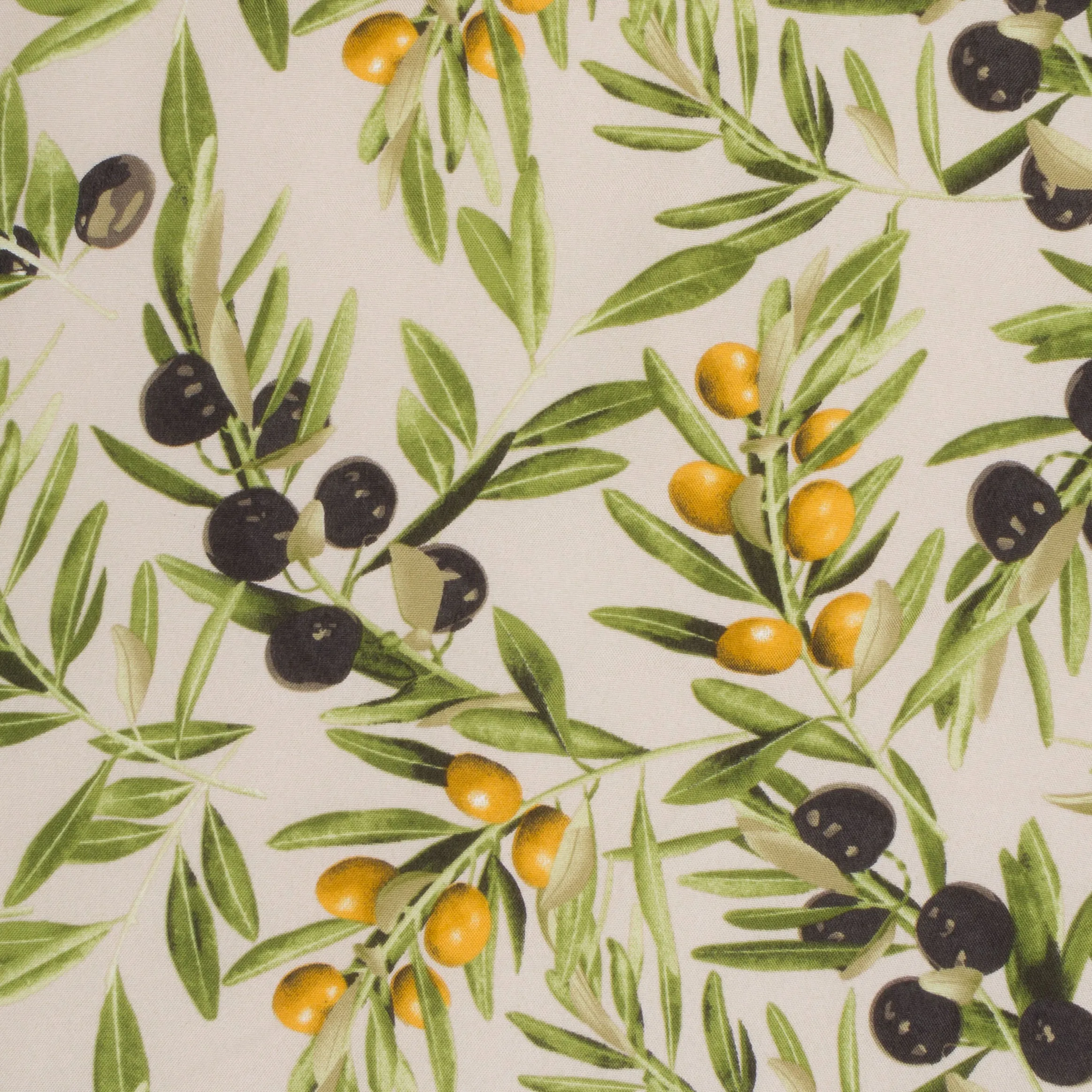 Printed Mini Matt Olive Grey Background Small Leaf