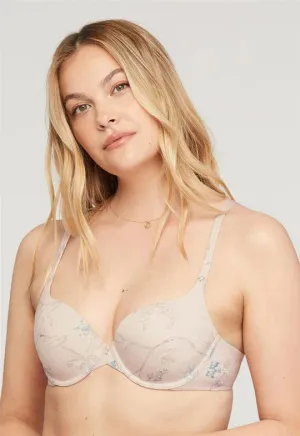 Pure Demi Cup T-Shirt Bra- Floral Tea