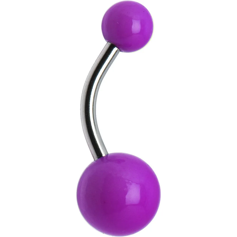 Purple Neon Belly Ring