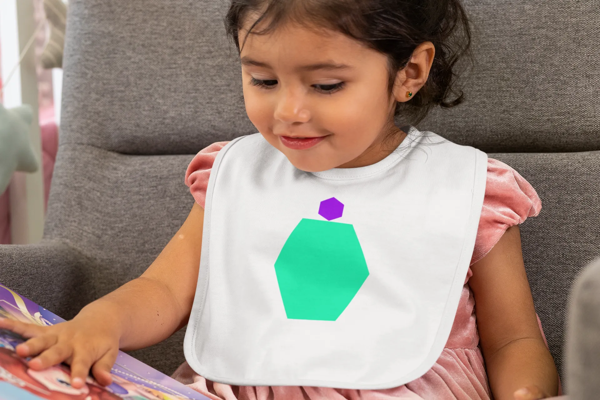 "I" Initial Baby Bib