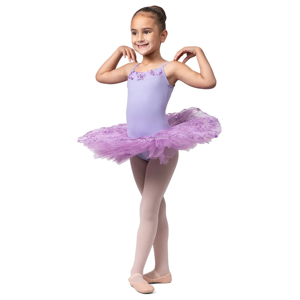 R0820G - Bloch 'Perlaida' Sequin Overlay Girls Tutu Dress