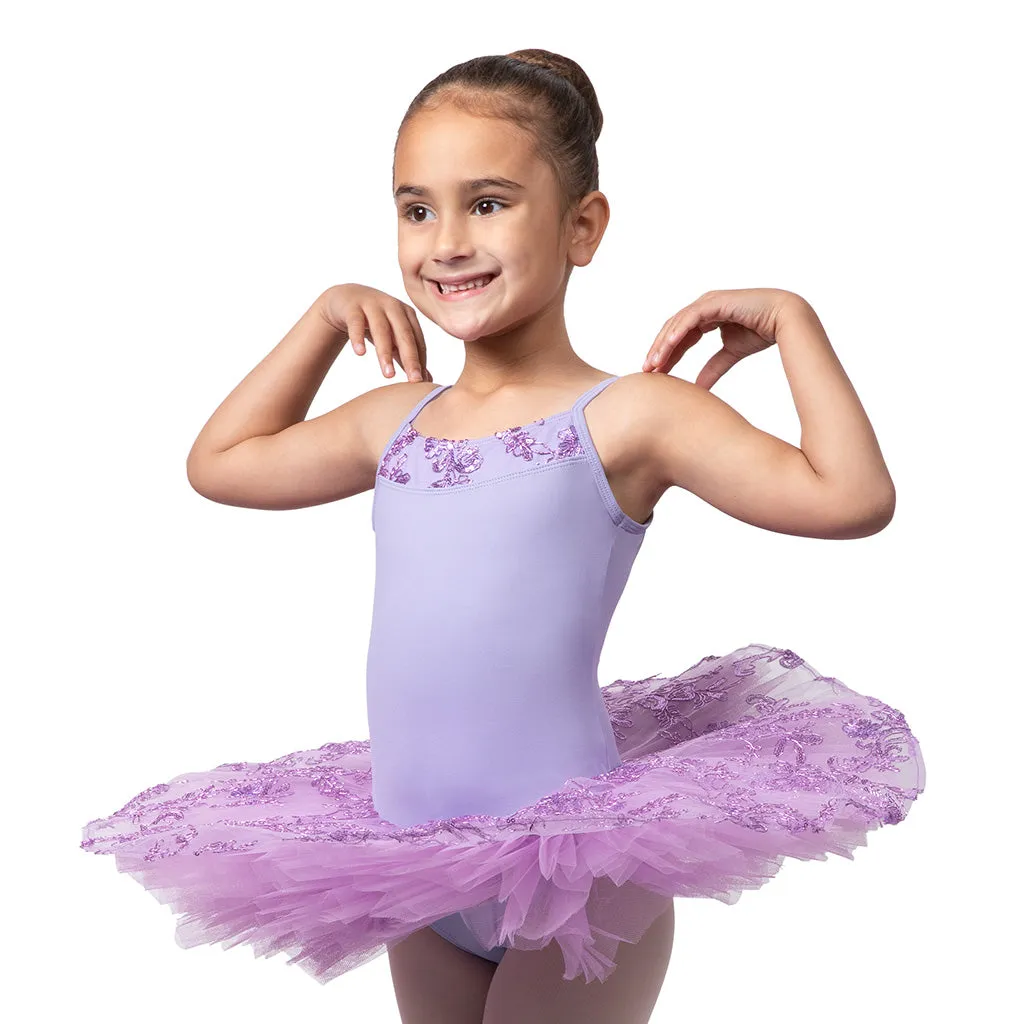 R0820G - Bloch 'Perlaida' Sequin Overlay Girls Tutu Dress
