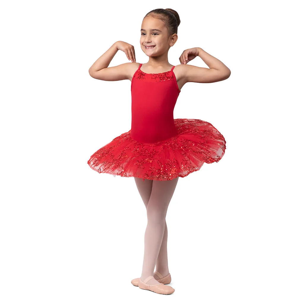 R0820G - Bloch 'Perlaida' Sequin Overlay Girls Tutu Dress