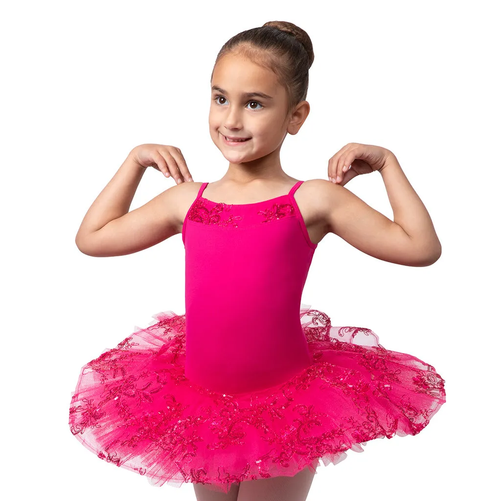 R0820G - Bloch 'Perlaida' Sequin Overlay Girls Tutu Dress
