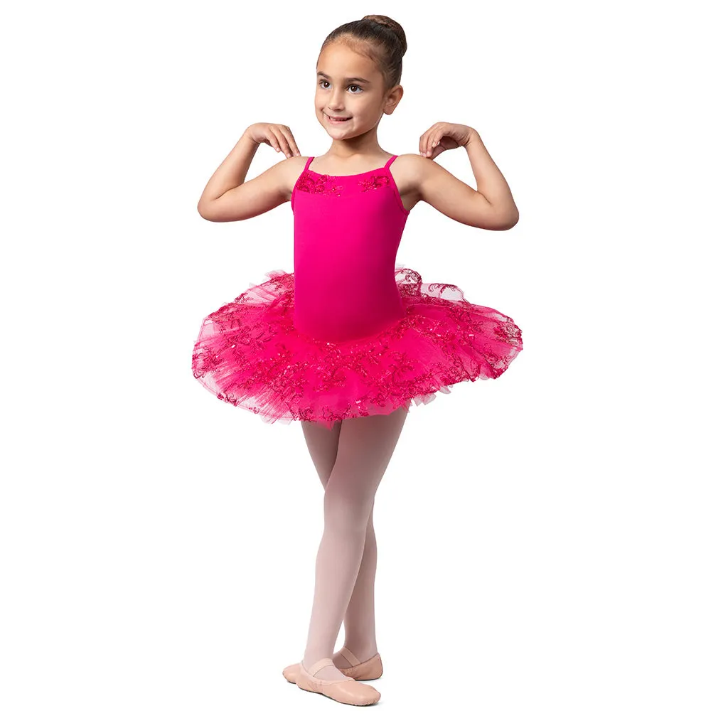 R0820G - Bloch 'Perlaida' Sequin Overlay Girls Tutu Dress