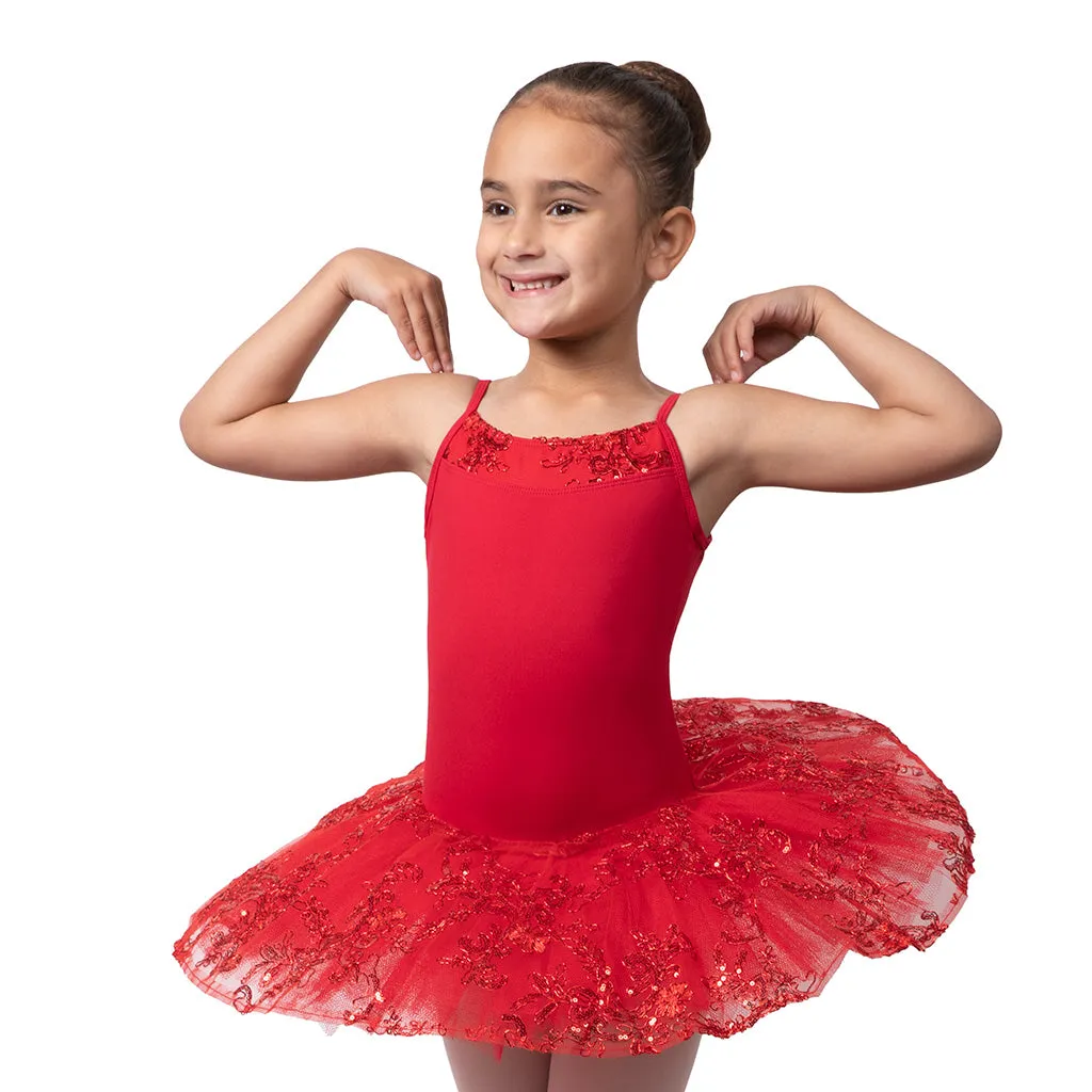 R0820G - Bloch 'Perlaida' Sequin Overlay Girls Tutu Dress