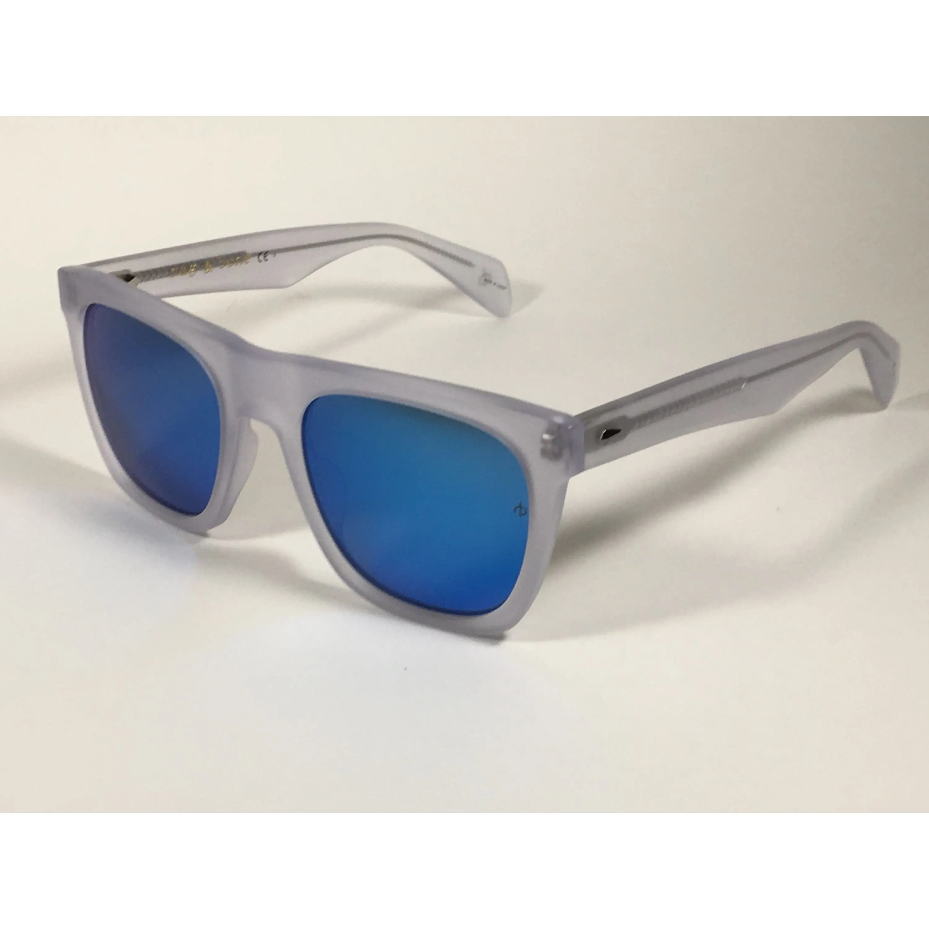 RAG & BONE RNB5002/S 2M4 Z0 Sunglasses Matte Crystal Blue Flash Mirror