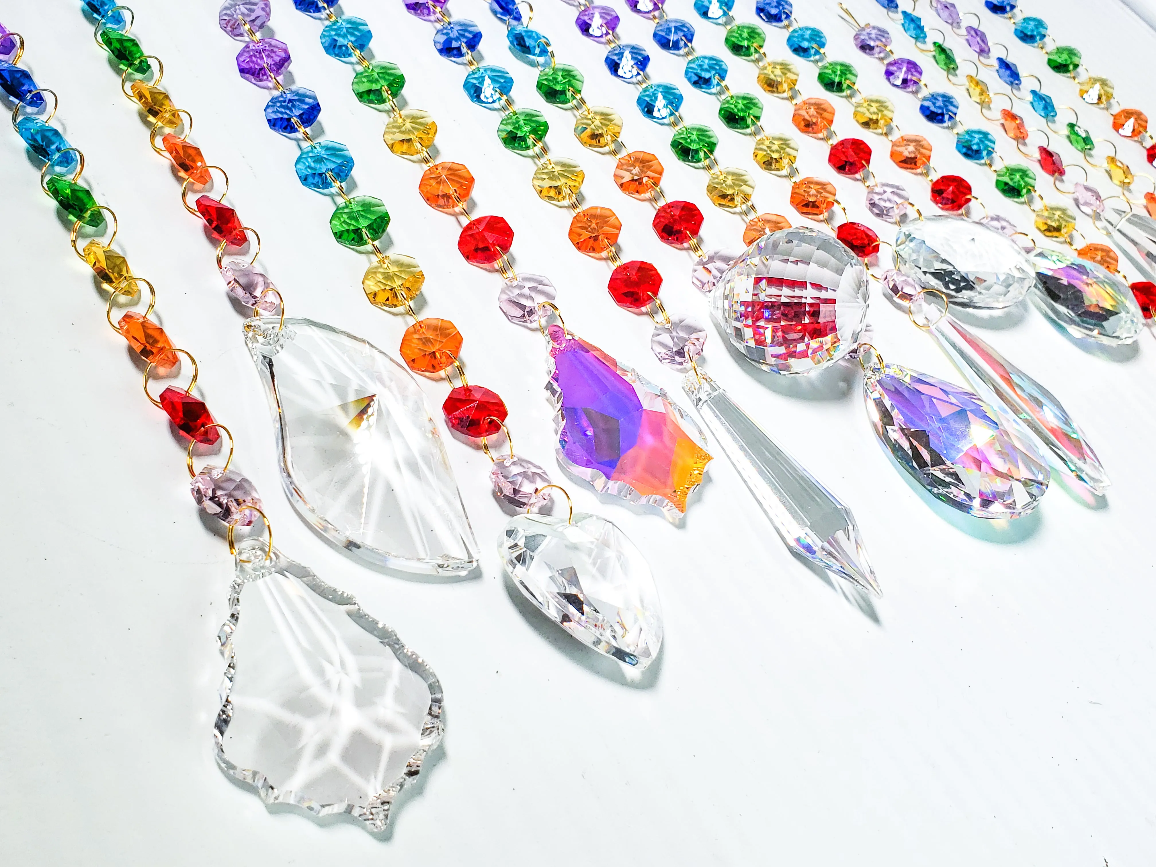Rainbow Crystal Suncatchers, Choose Your Style, Chakra Rainbow Suncatcher