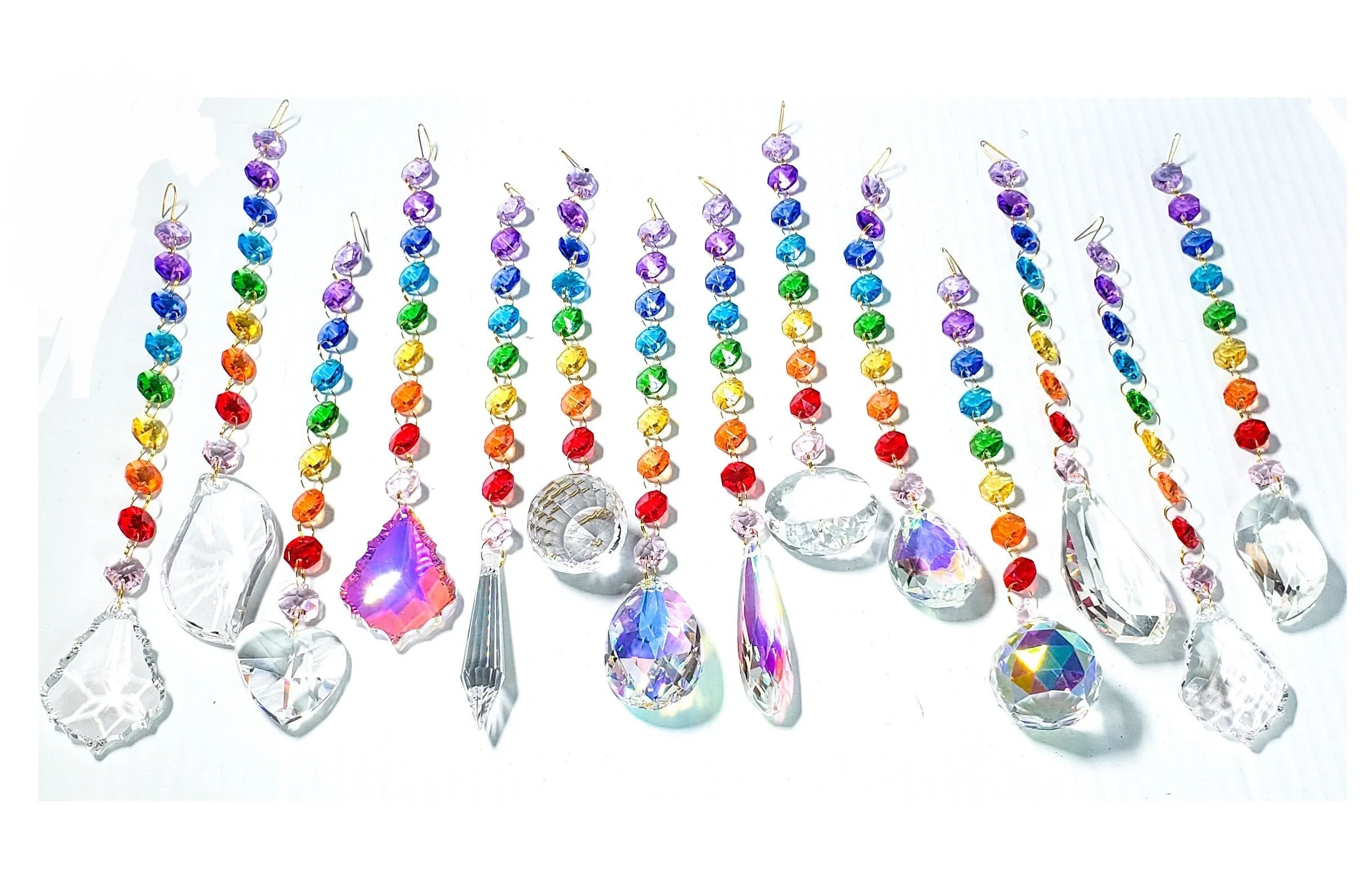 Rainbow Crystal Suncatchers, Choose Your Style, Chakra Rainbow Suncatcher