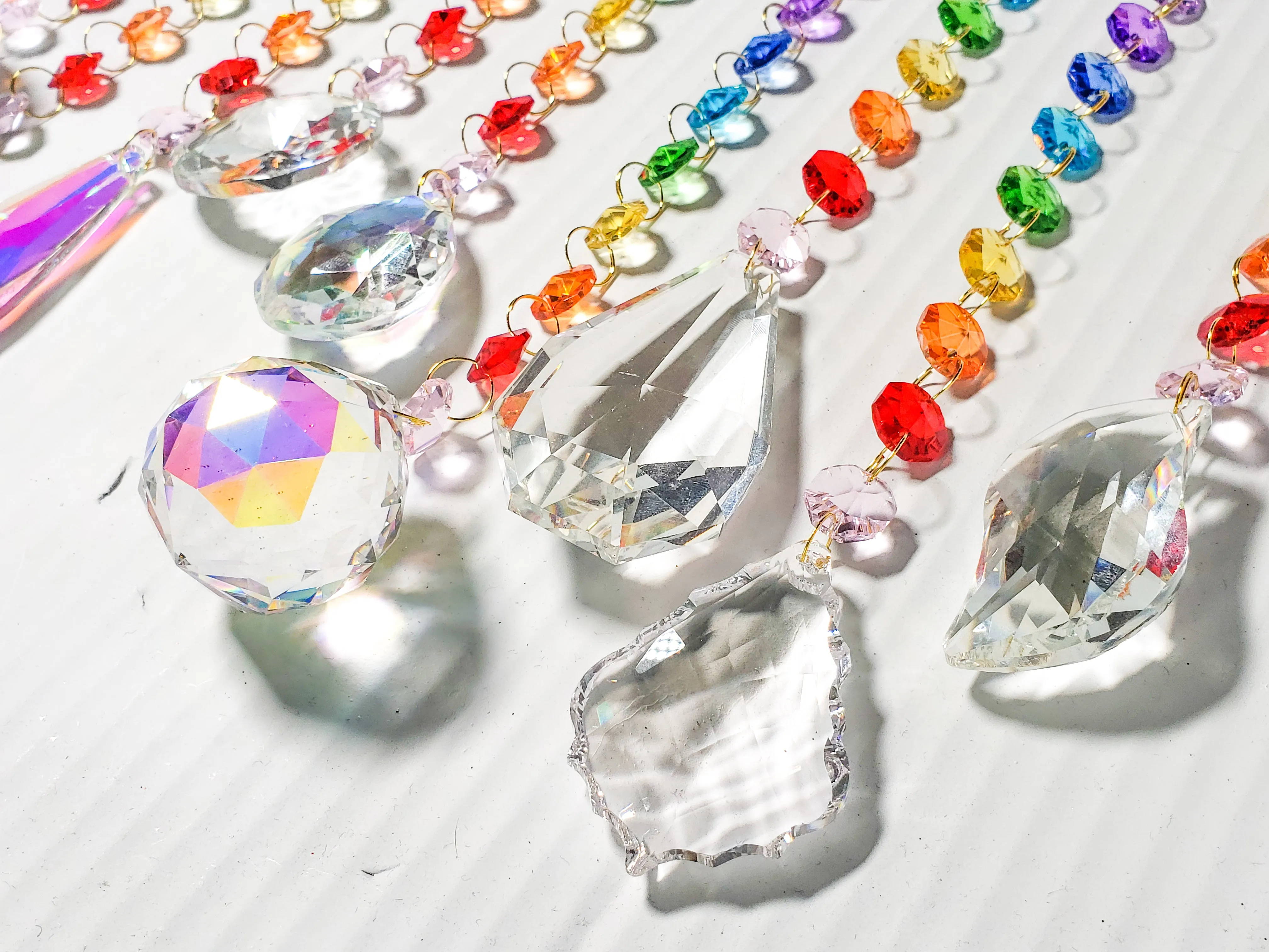Rainbow Crystal Suncatchers, Choose Your Style, Chakra Rainbow Suncatcher