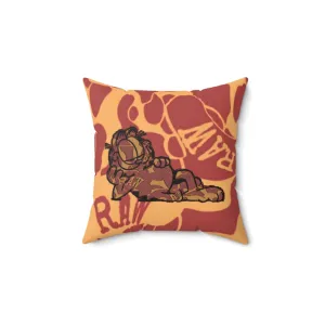 Raw Sushi "Orange CAMO" Faux Suede Pillow