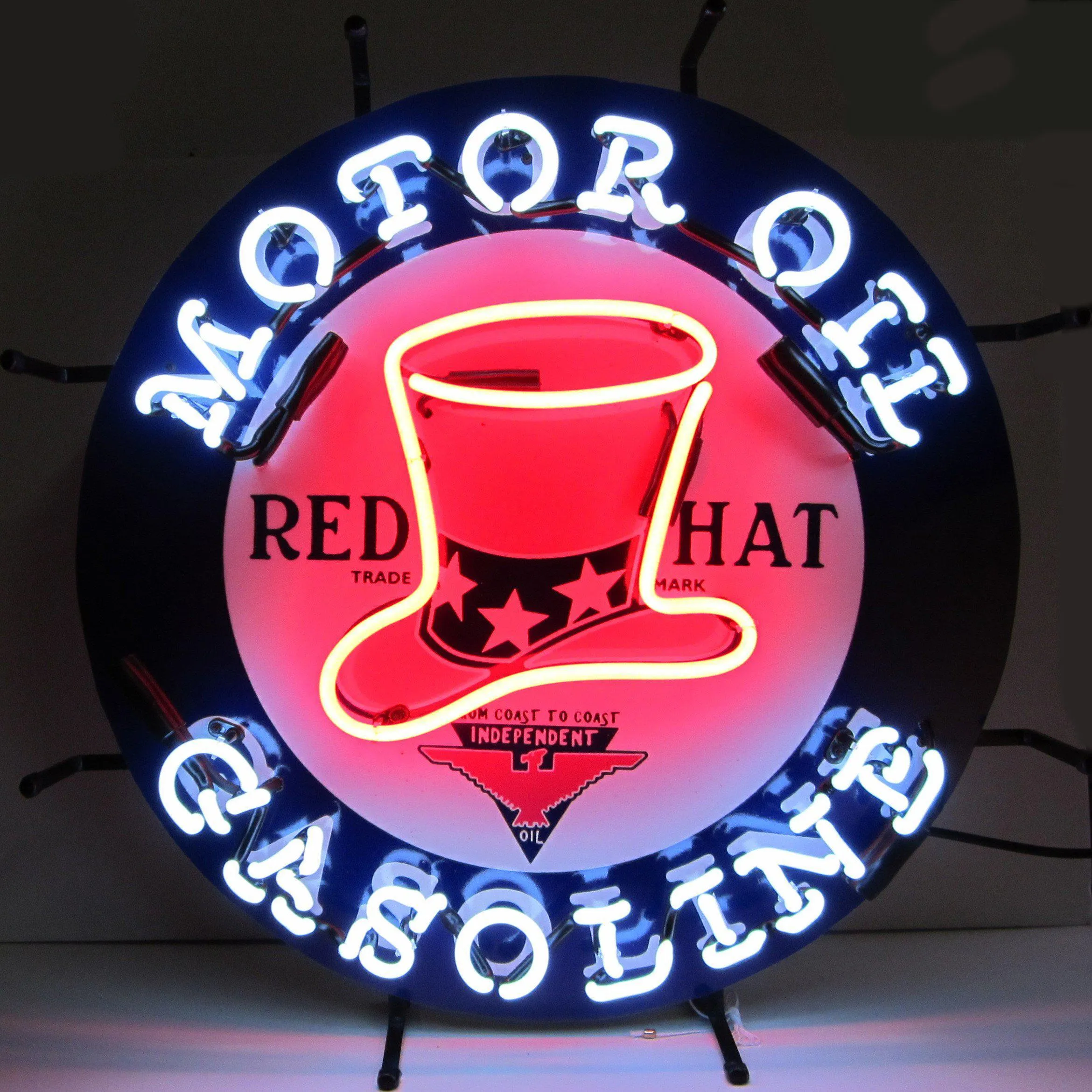 Red Hat Gasoline Neon Sign