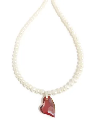 Red Heart Pendant Necklace - Adara