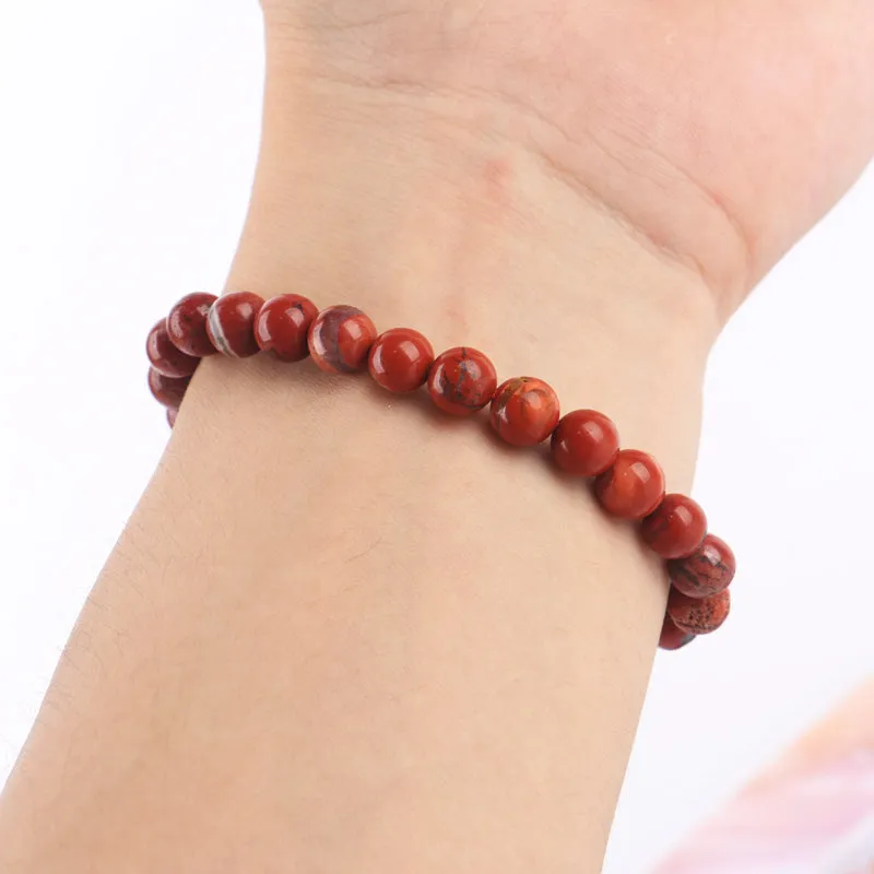Red Jasper Crystal Bracelet - 8mm Round