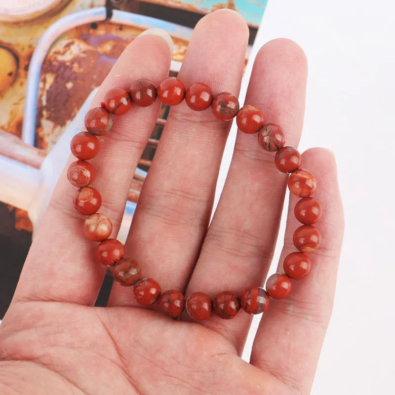 Red Jasper Crystal Bracelet - 8mm Round