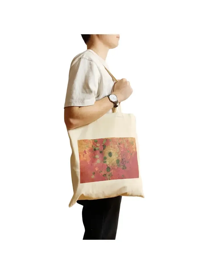 Redon Nasturtiums Red Flower Tote Bag