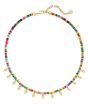 Reece Gold Choker Necklace In Neon Mix