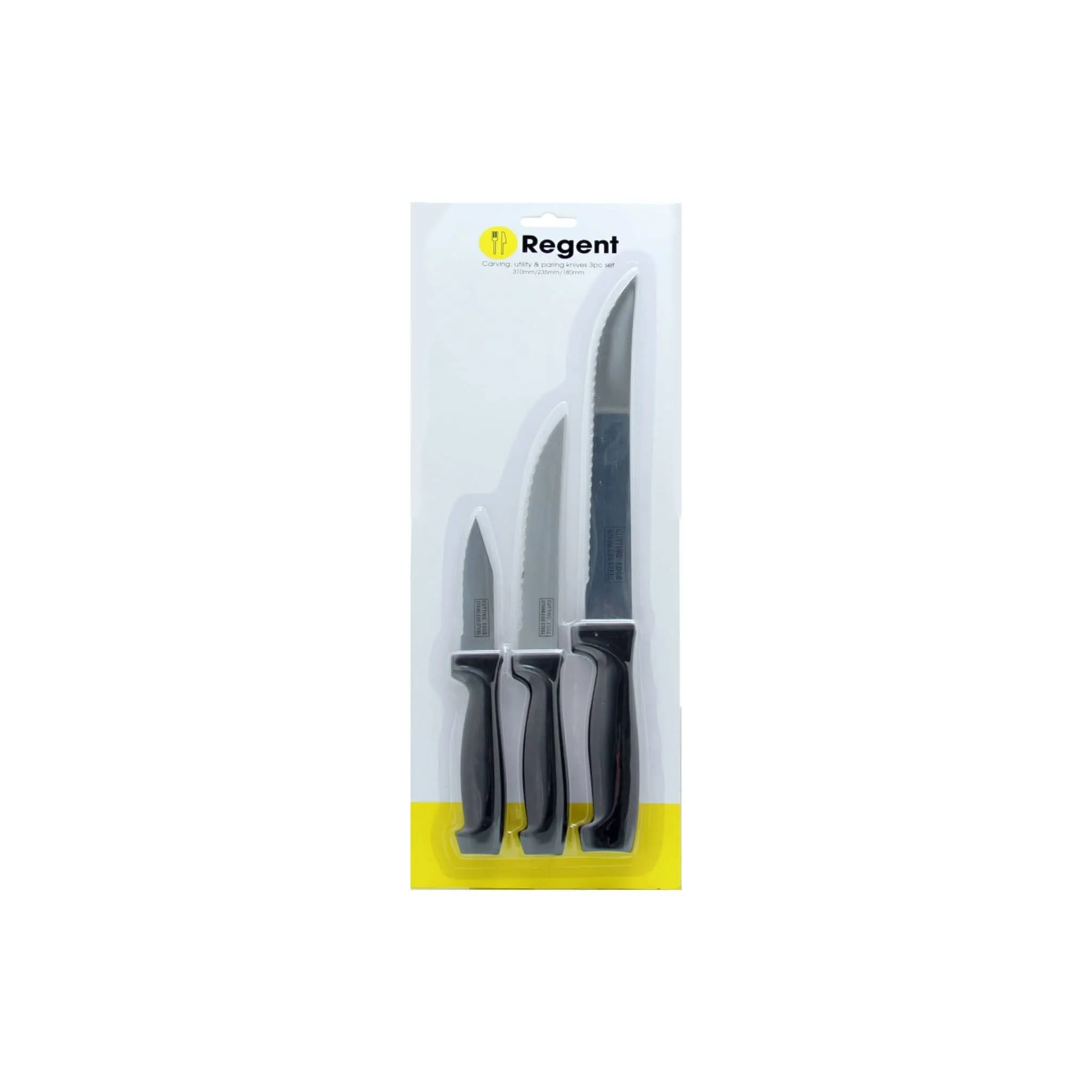 Regent Kitchen Carving Utility & Paring Knives 3 Piece Set