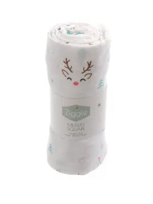 Reindeer & Trees Christmas Muslin