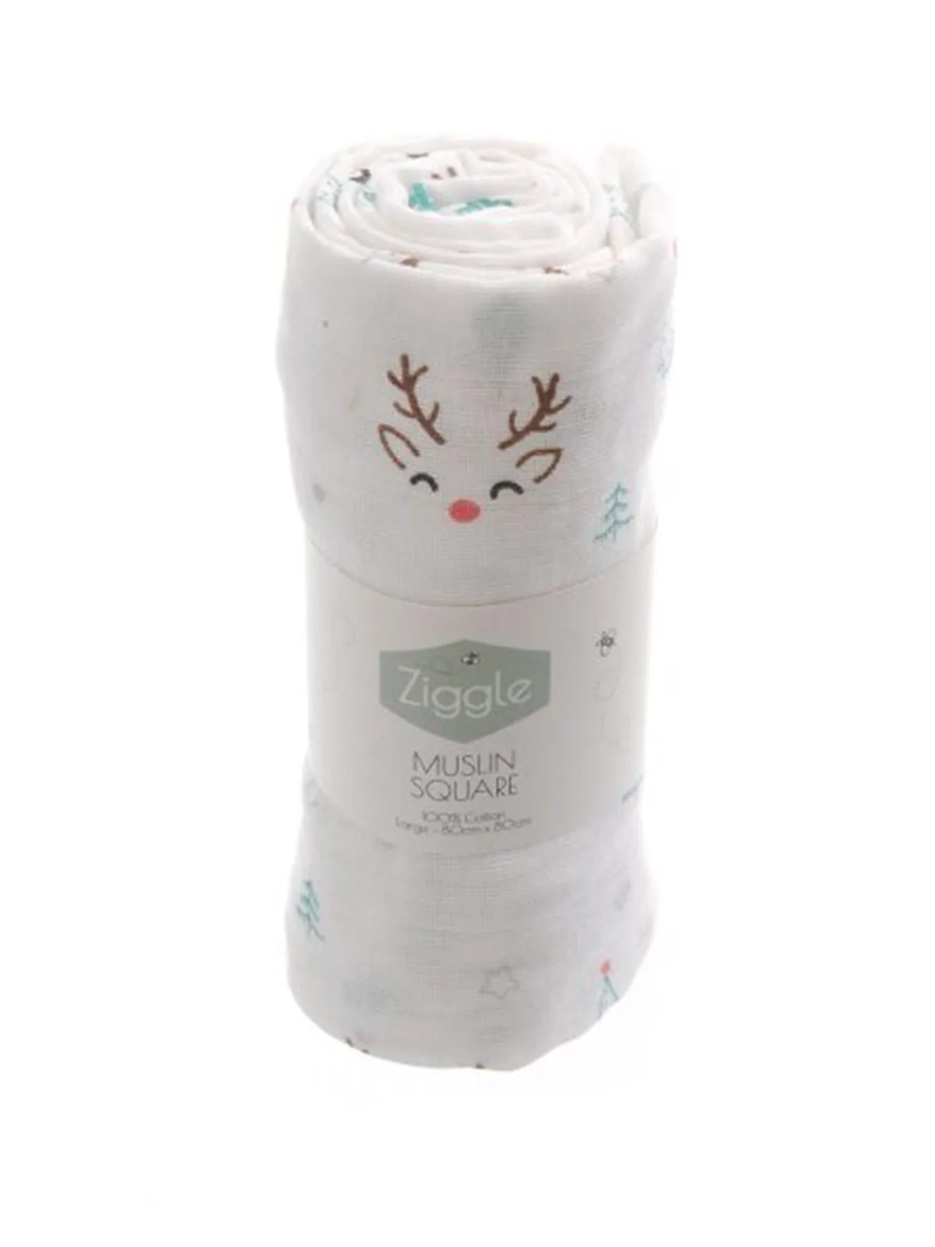 Reindeer & Trees Christmas Muslin