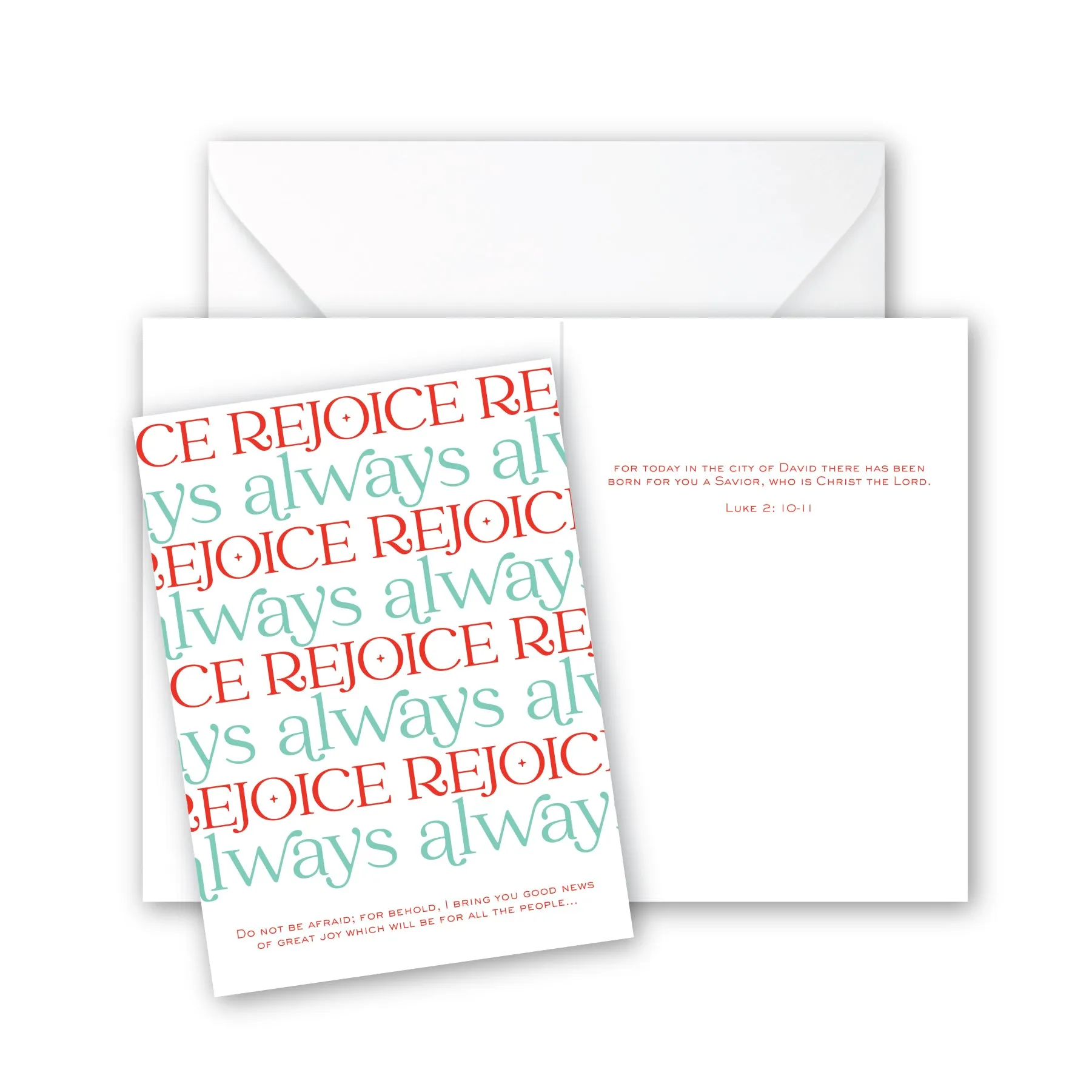 Rejoice Always Folded Card w/envelope