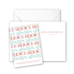 Rejoice Always Folded Card w/envelope