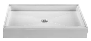 Reliance 60x48 Shower Base with Center Drain-White (R6048CD-W)
