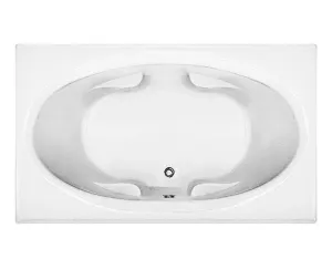 Reliance Rectangular Center Drain Soaking Bath White 70.5" x 41.5" x 19.375" (R7142CROS-W)