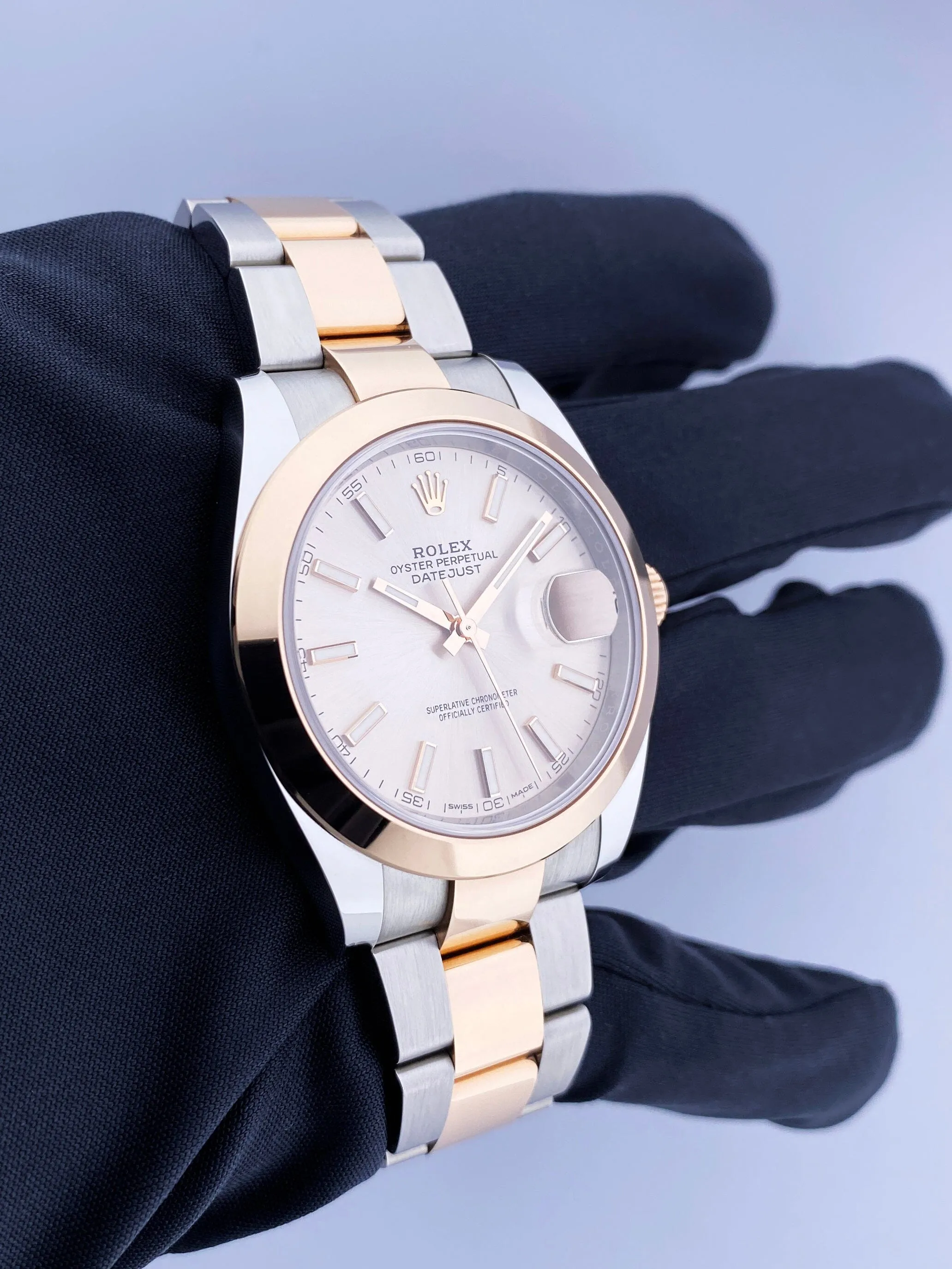 Rolex Datejust 41 126301 Sundust Dial Two Tone Mens Watch Box Papers
