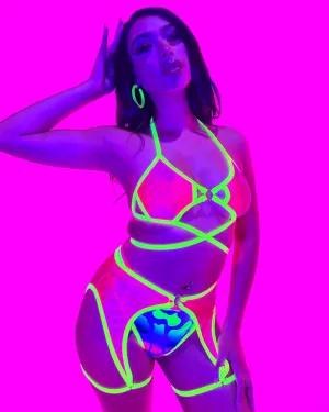 Rolita Couture X RW Neon Pink Assassin Underboob Top
