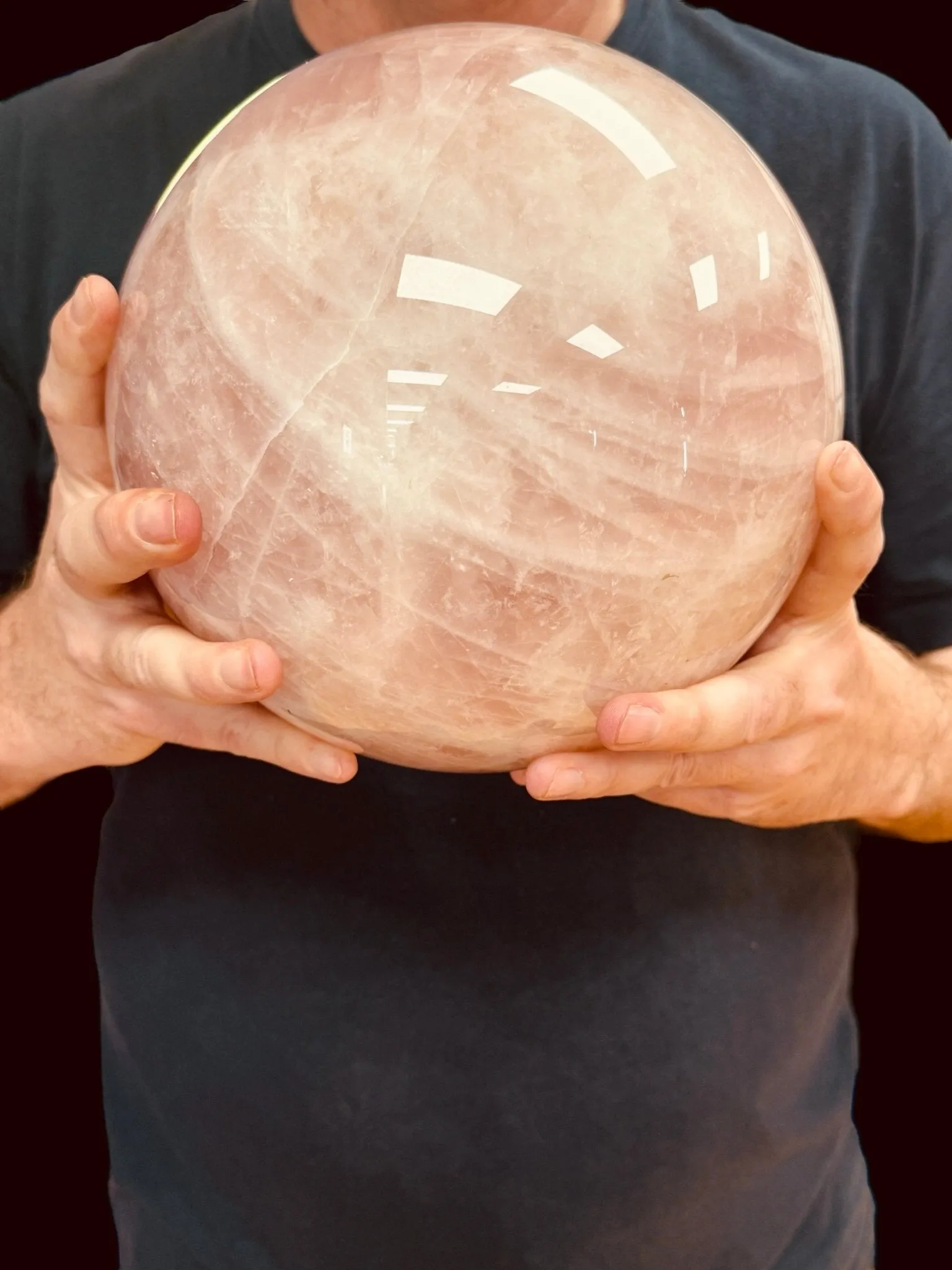Rose Quartz Sphere - Massive - 28 Pounds - Exquisite
