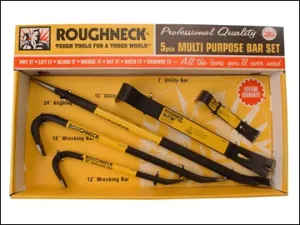 Roughneck Multi Purpose Pry Bar Set 5 Piece