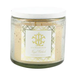 Royal Patchouli 12oz Clear Glass with White Lid