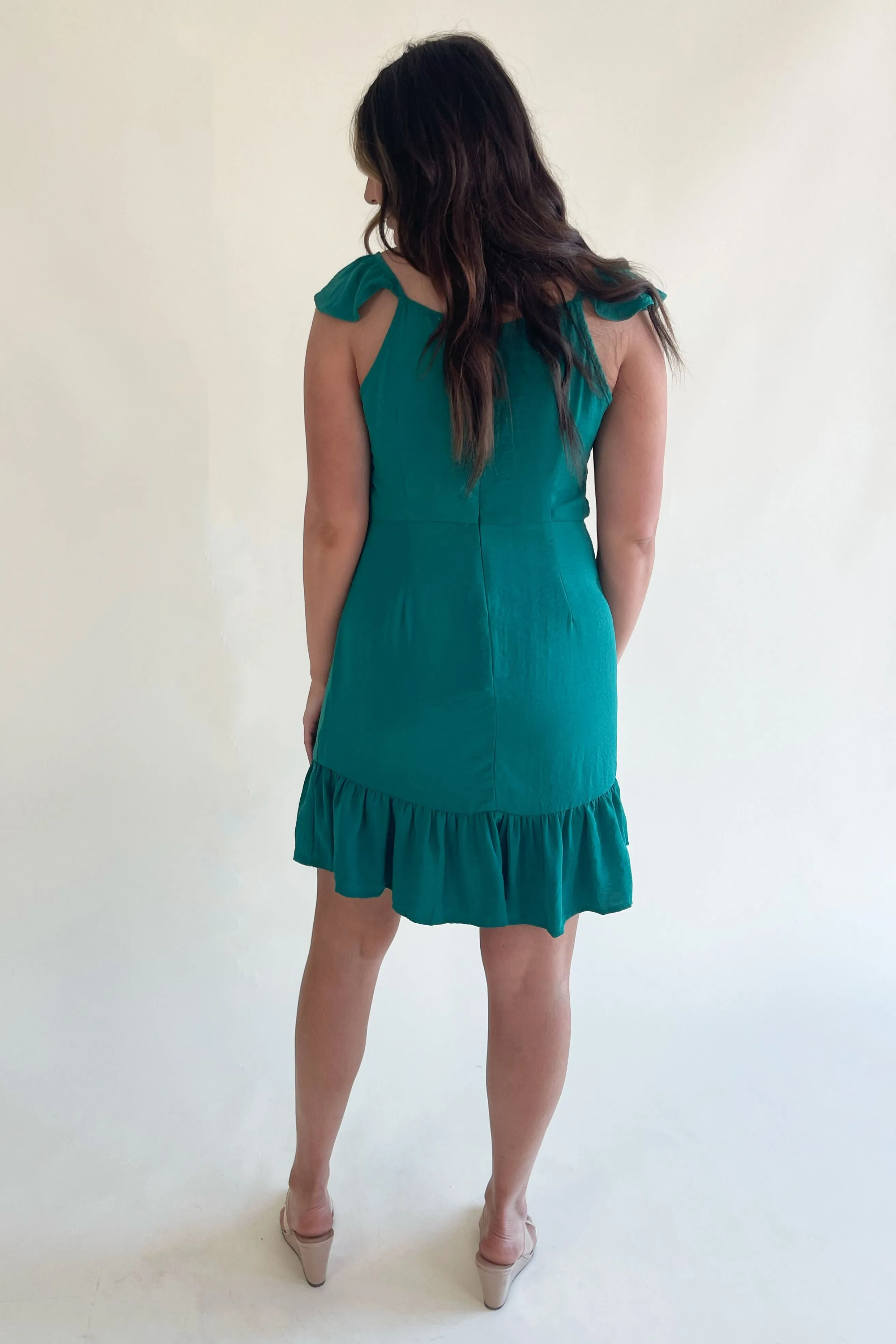 Ruffle Overlay Sleeveless Dress