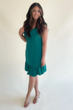 Ruffle Overlay Sleeveless Dress